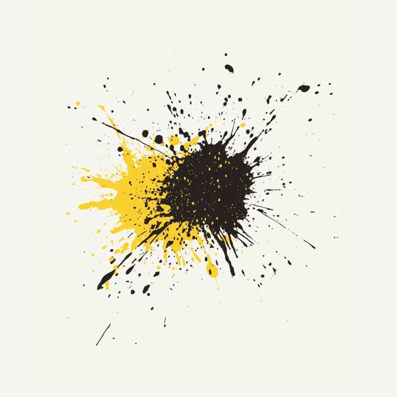 Art Splash Jaune Noir Splash