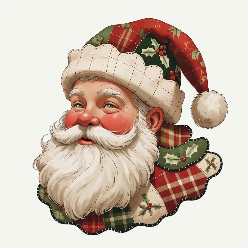 Patchwork Santa Vintage Flair