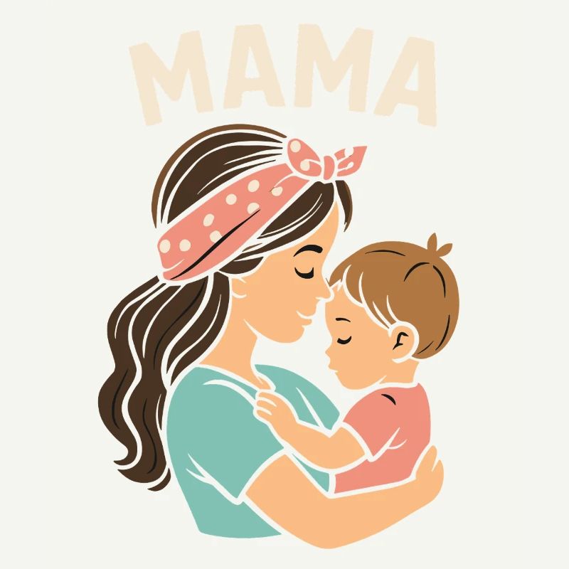 Mutterliebe: Mama und Kind Umarmung