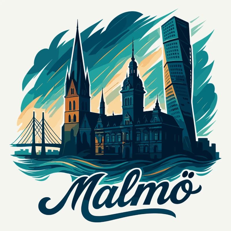 Malmö Stadt Schweden cool maritim Geschenk