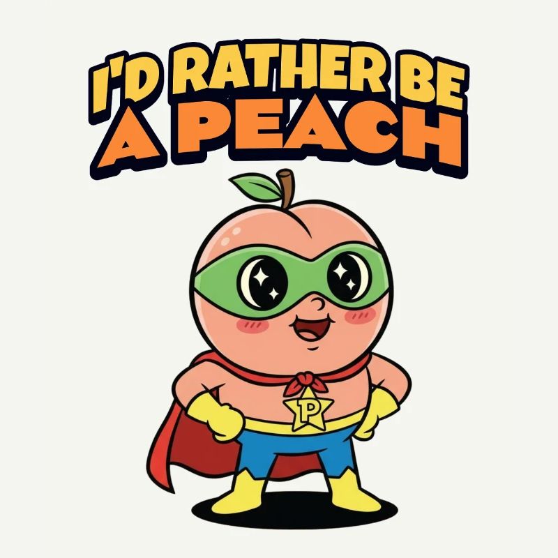 Pfirsich Spruch I'd Rather Be A Peach