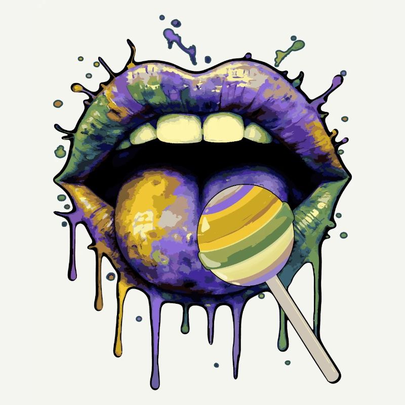 Pop Art coloré Lèvres & Suces