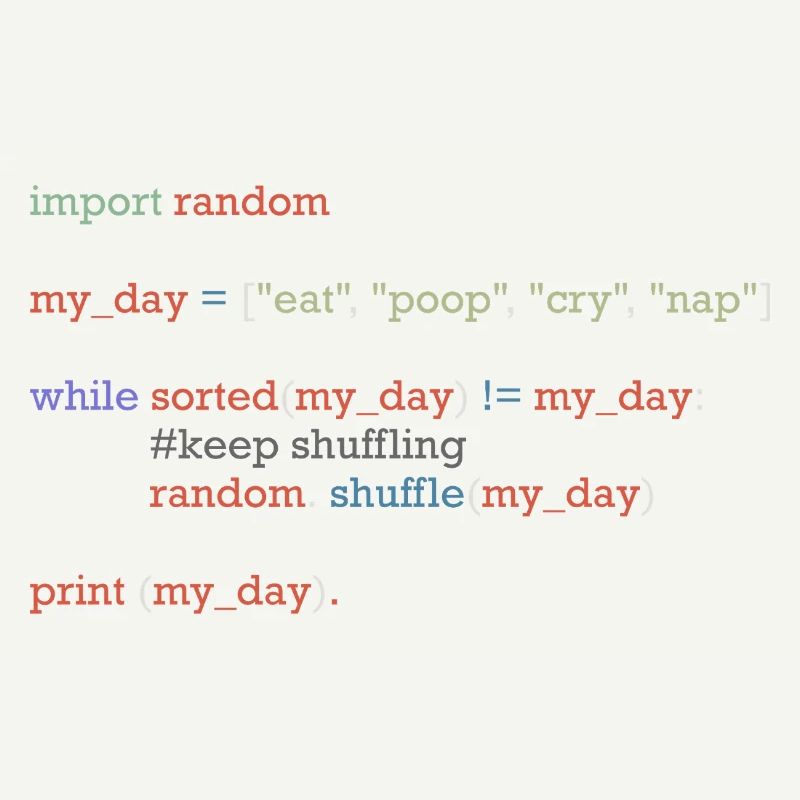 Lustiger Python-Code über den Alltag, Baby