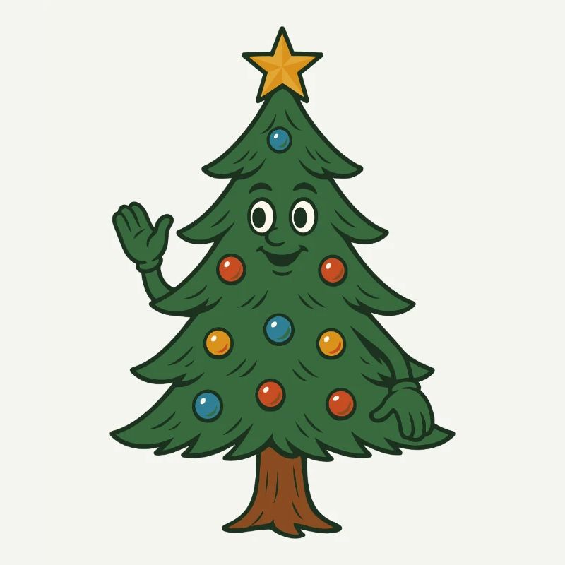 Frohe Weihnachtsbaum-Winkende Weihnachtsfeiertage