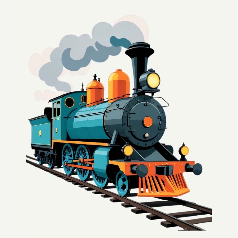 Explosion des couleurs des locomotives à vapeur