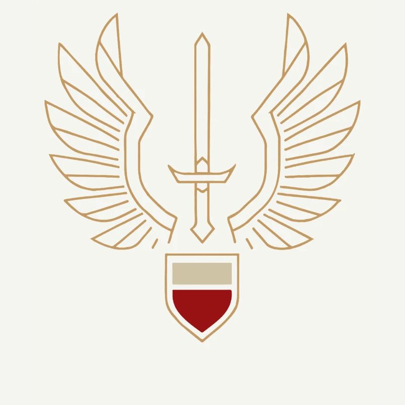 Minimalist Polish Winged Hussar Emblem