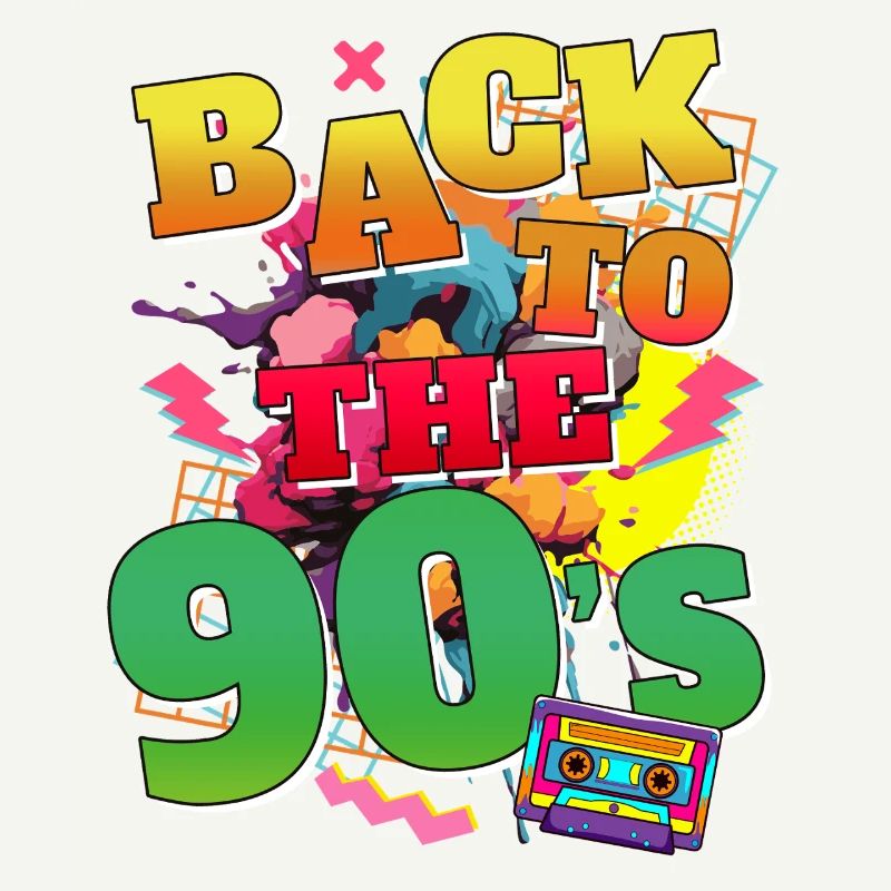 Back to the 90s Neon Graffiti