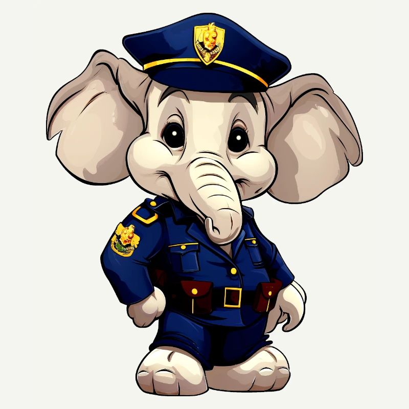 Elefant Polizei