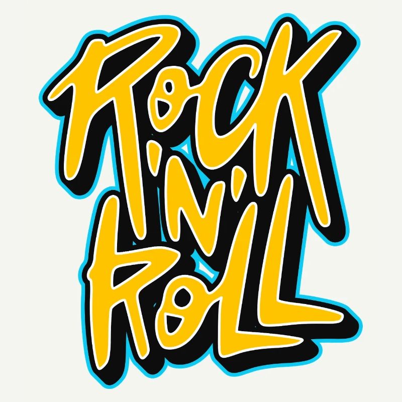 Graffiti Rock 'n' Roll Text-Logo
