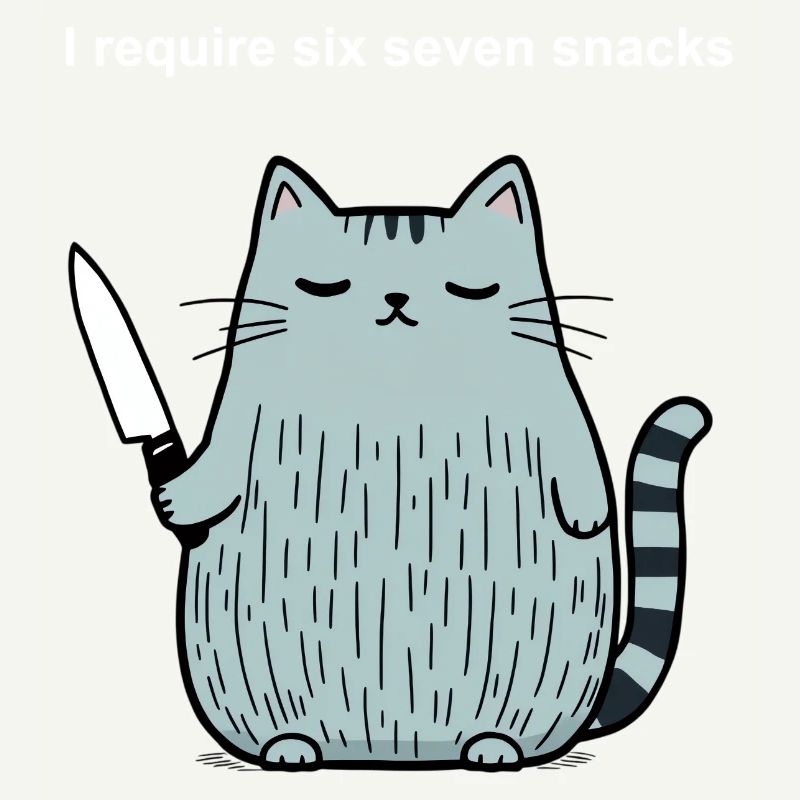 6-7 Mème Internet 6 7 Snack Cat