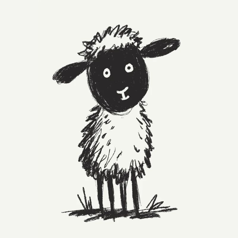 Fluffiges Doodle Schaf