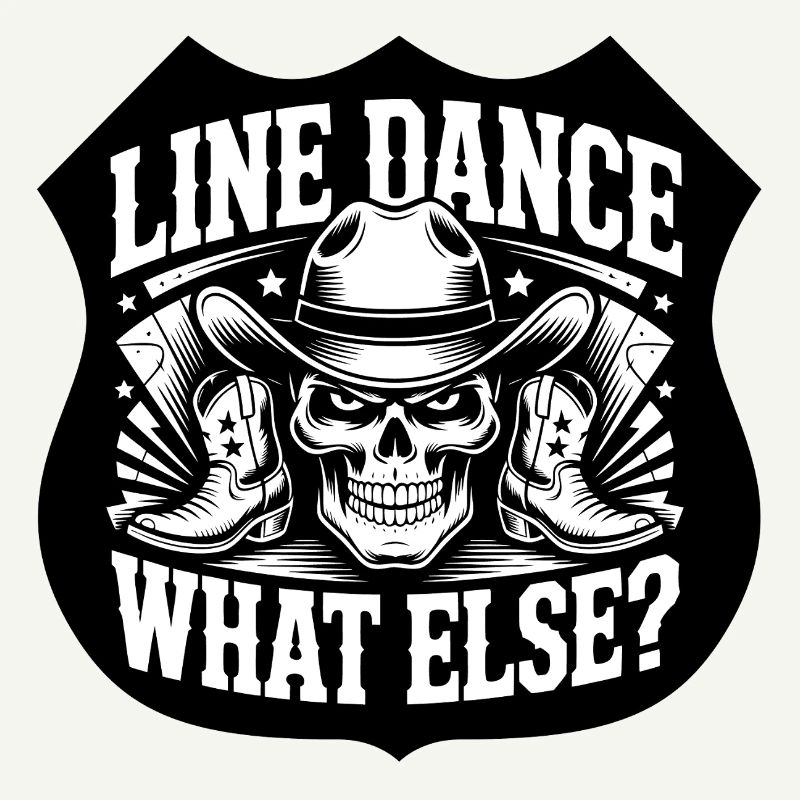 Bottes de cowboy LineDance en crâne