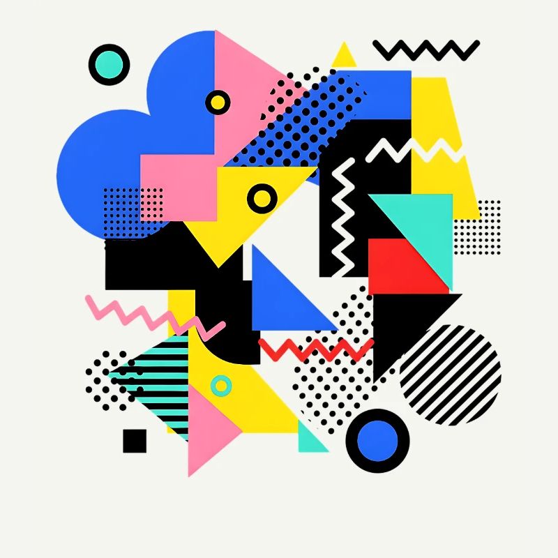 Pop Art de l’explosion géométrique des couleurs