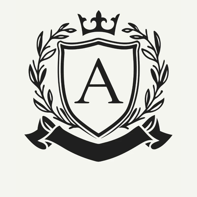Adel Monogramm Wappen Krone Buchstabe A