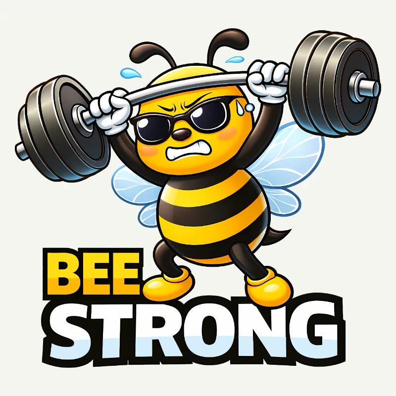 Bee Strong – Motivation pour la forme physique de Funny Bee