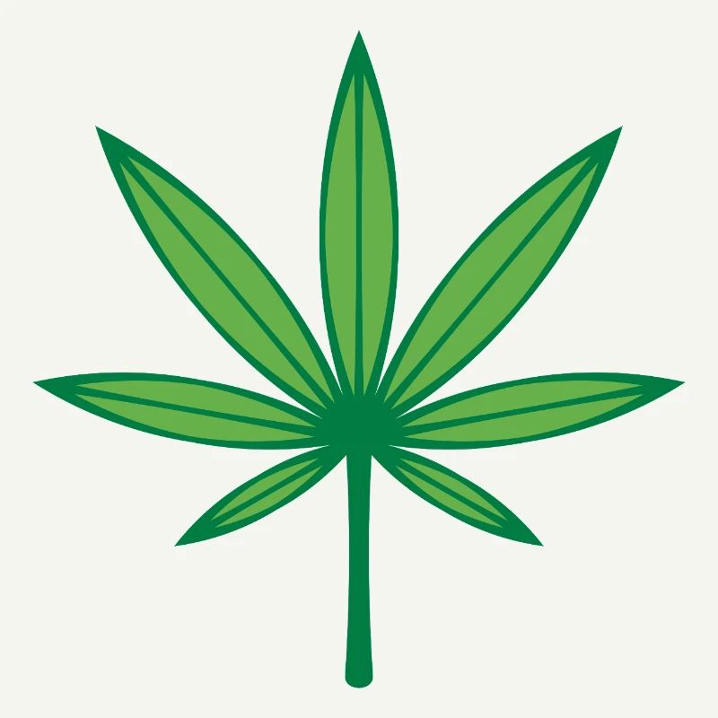 Cannabis / Marihuana / Hanf (Outline / 2C Green)