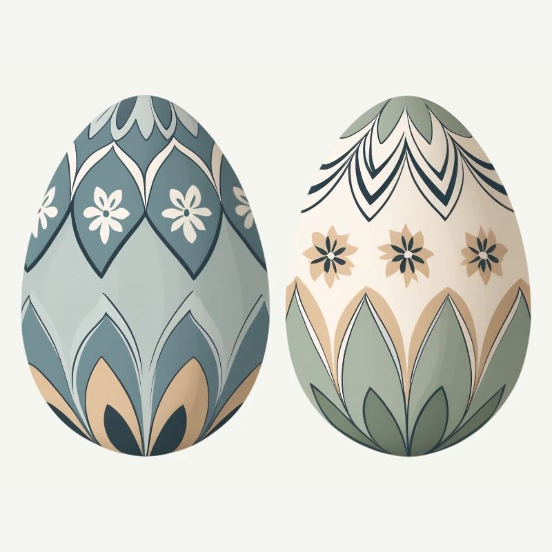 Pastel Floral Ornament Eggs