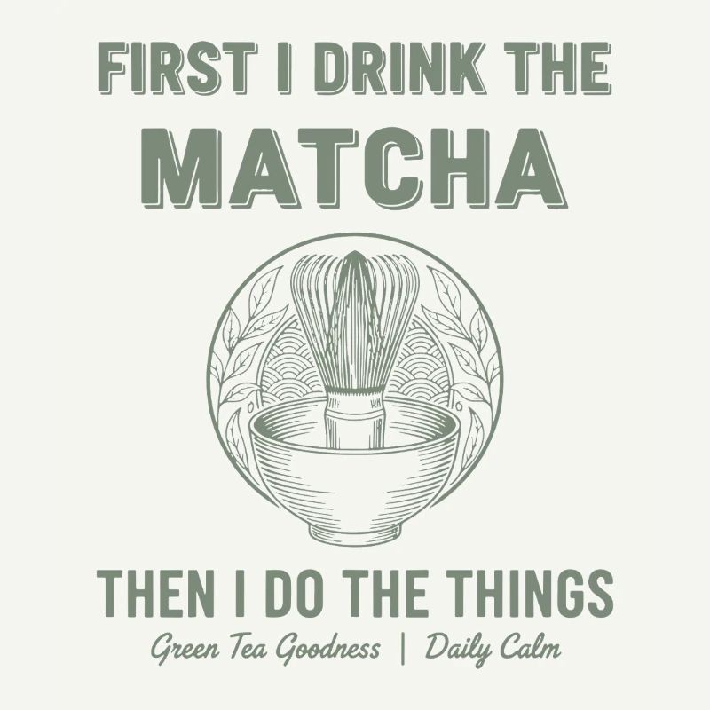 First I Drink The Matcha Then I Do Things Green