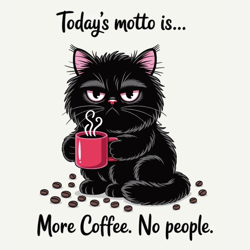 Plus de café sans gens Chemise de chat