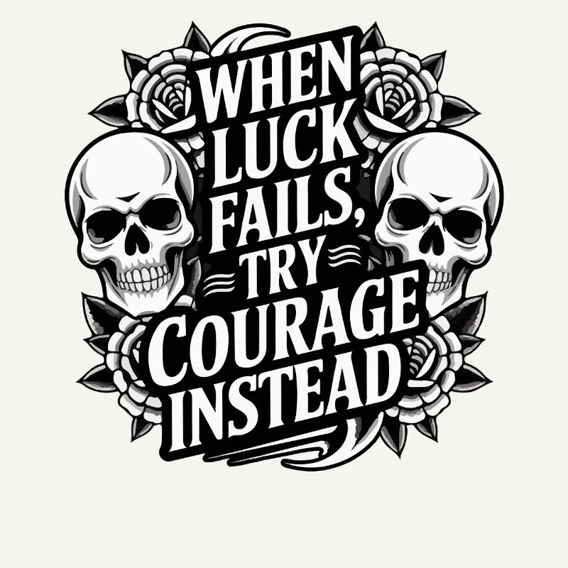 Le courage sur la chance Roses du Crâne