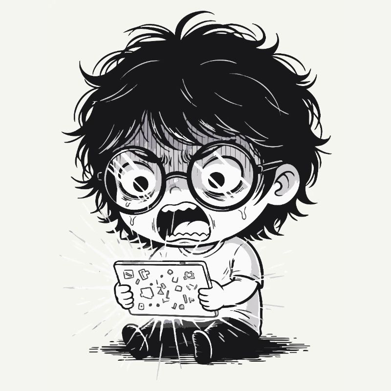 Child Anger Tablet Digital Scream