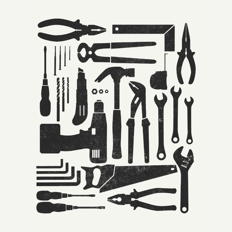 Heimwerker Werkzeug Set Handwerker Vintage
