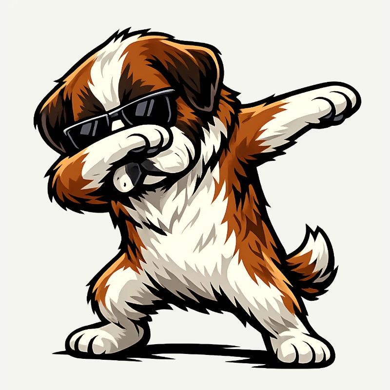 Dabbing Bernhardiner