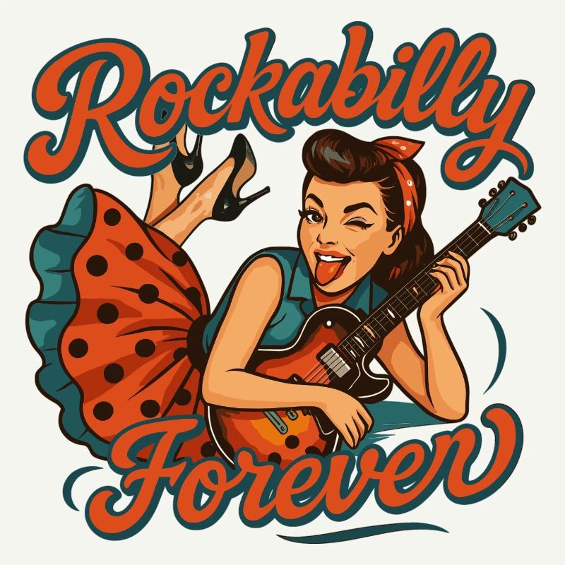 Rockabilly Forever: Rockabella mit E-Gitarre