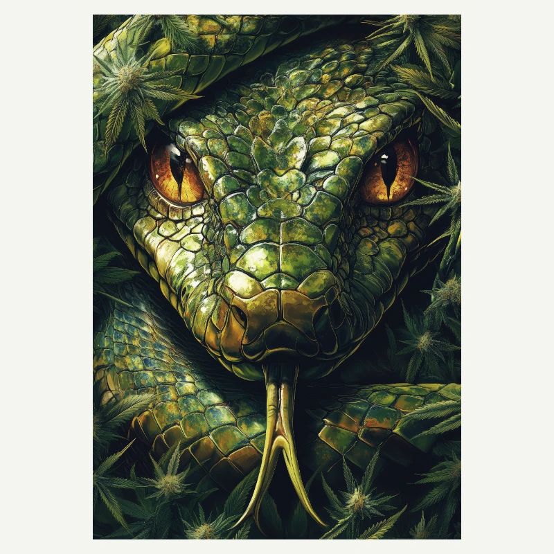 Snake Eye with Leaf Pattern