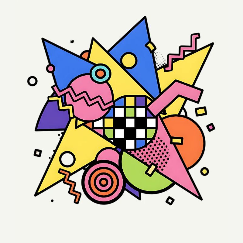 Abstract Geometric Pattern 90s Style