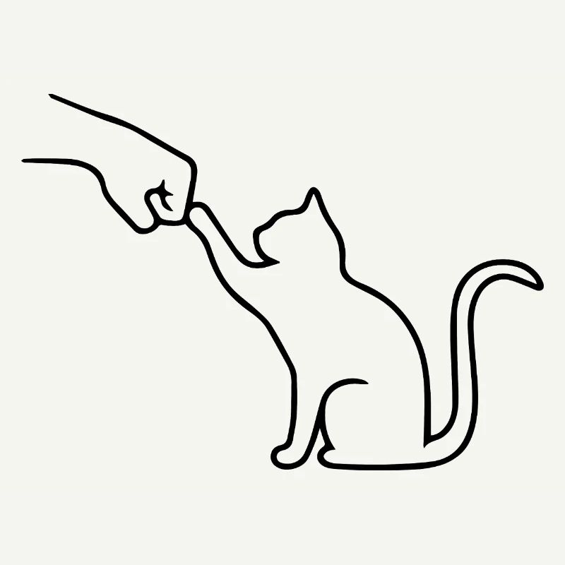 Katze Pfote Team Faust lustig
