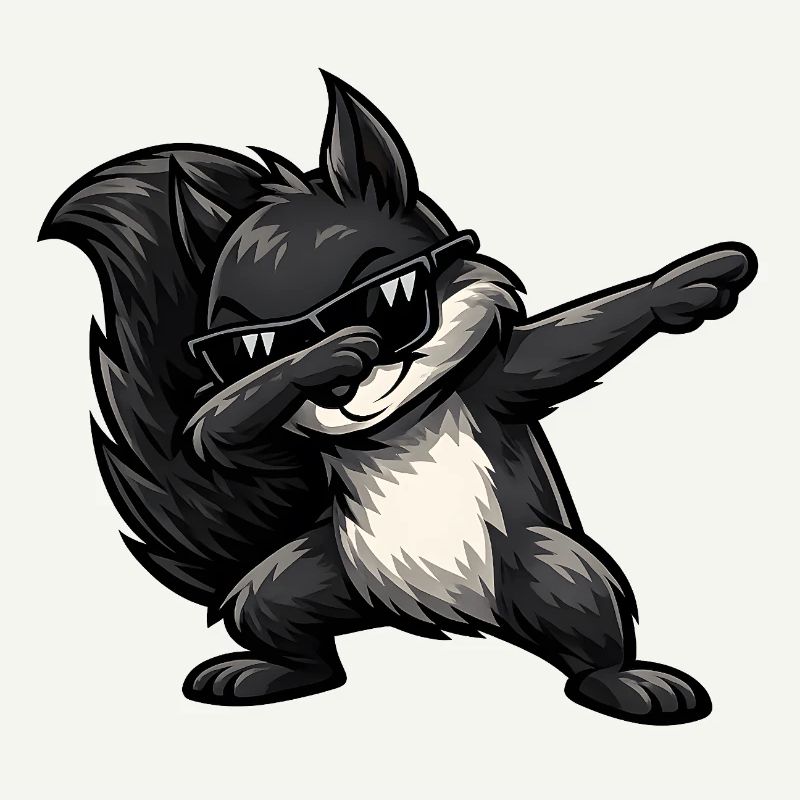 Dabbing Black Squirrel