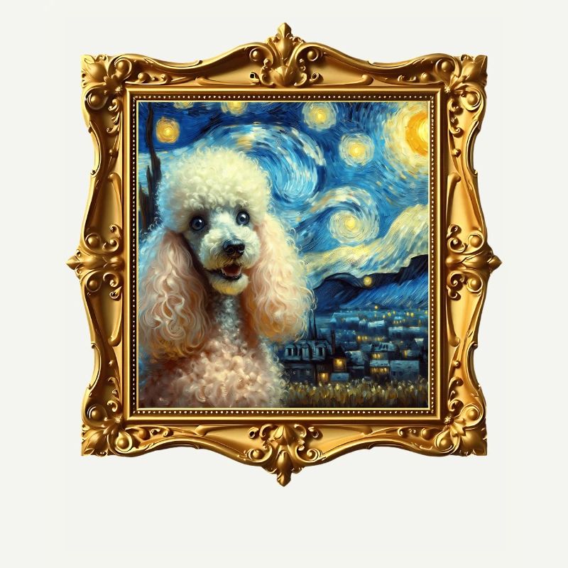 Pudel Starry Night