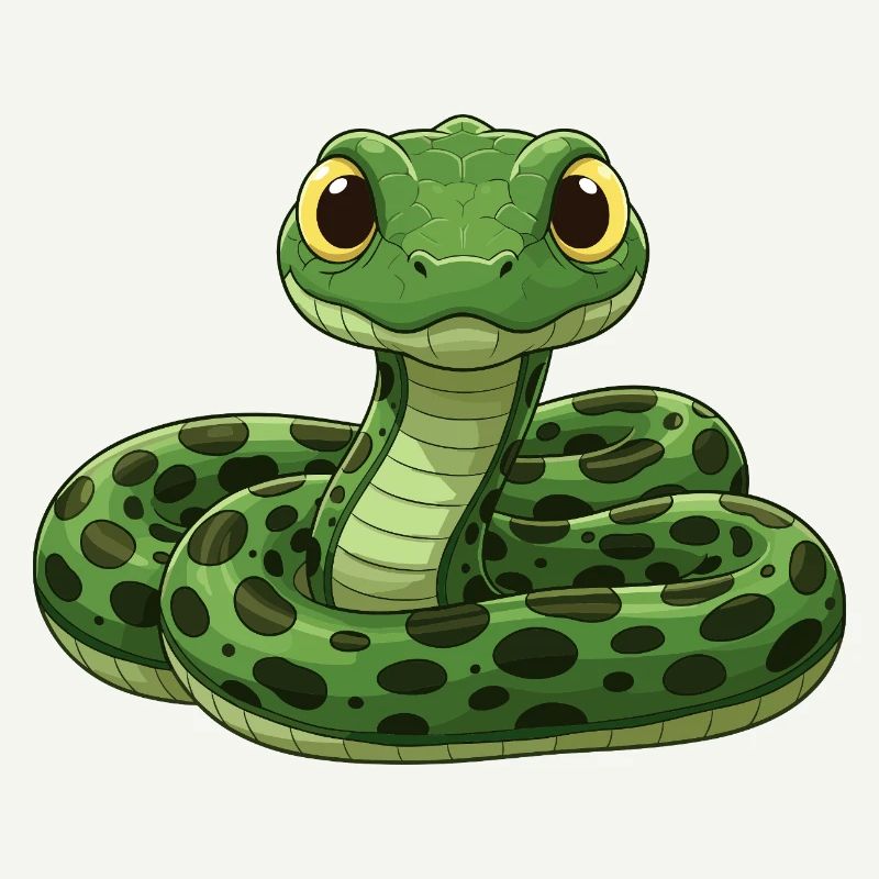 Serpent de dessin animé mignon