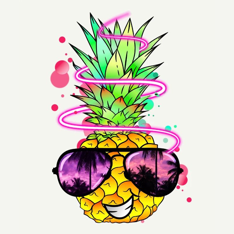 Ananas cool bunt spritzig