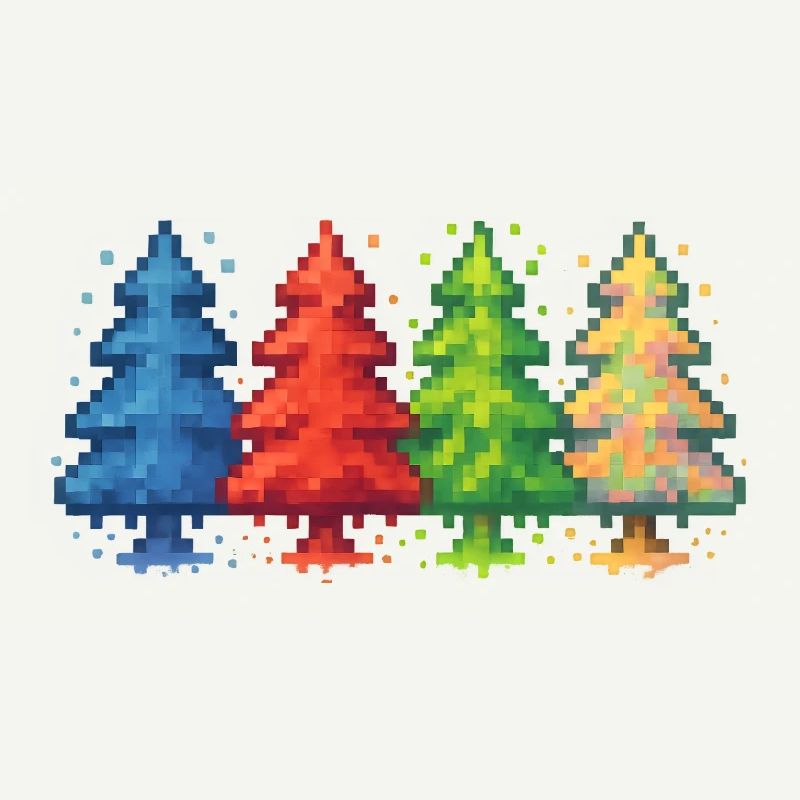 Pixelwald Weihnachtsbaum gaming