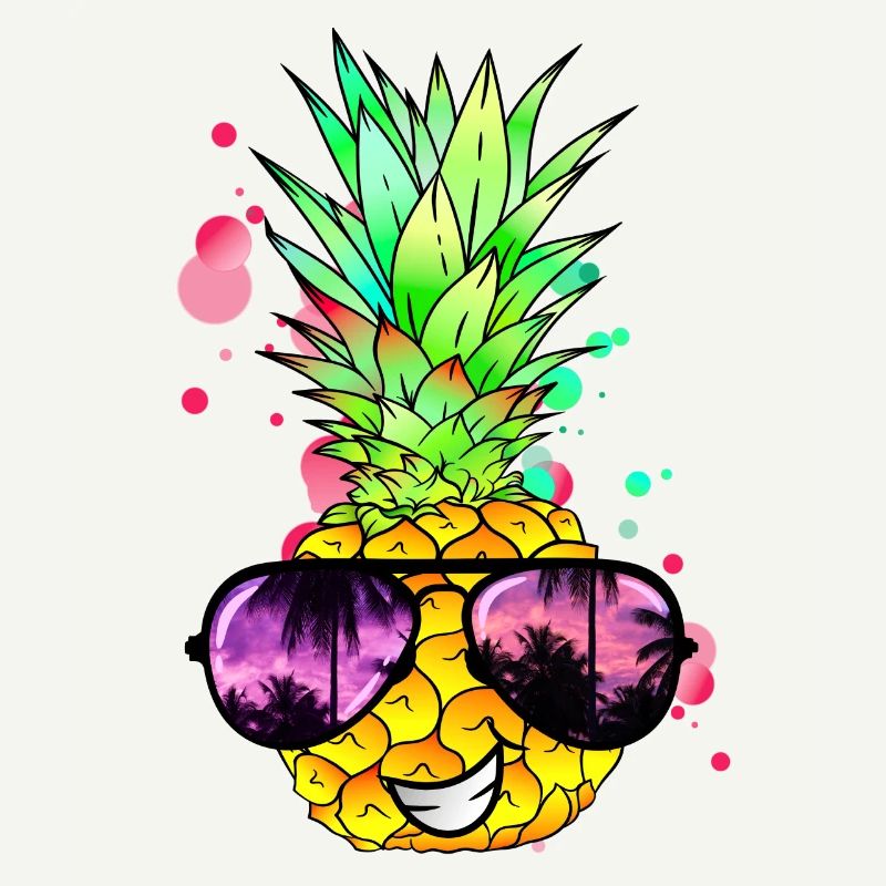Ananas cool bunt spritzig