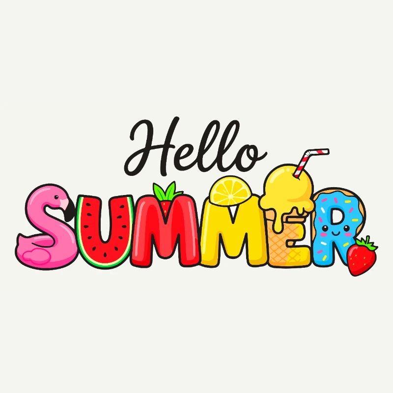 Hello Summer Obstbuchstaben