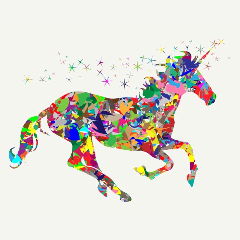 Einhorn Farbkleckse Geschenk Geschenkidee