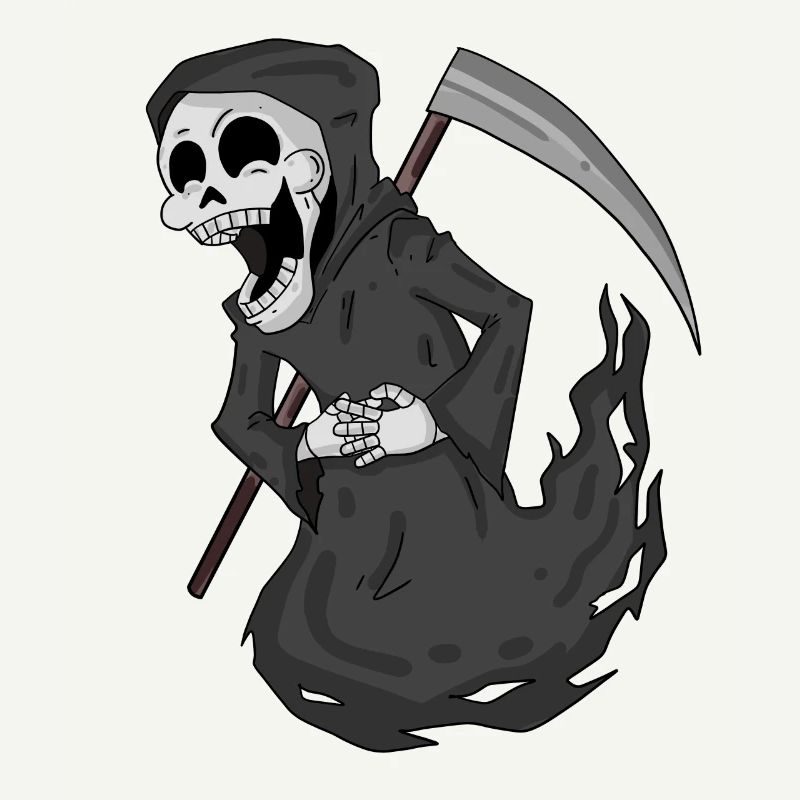 Grim Reaper rit drôle