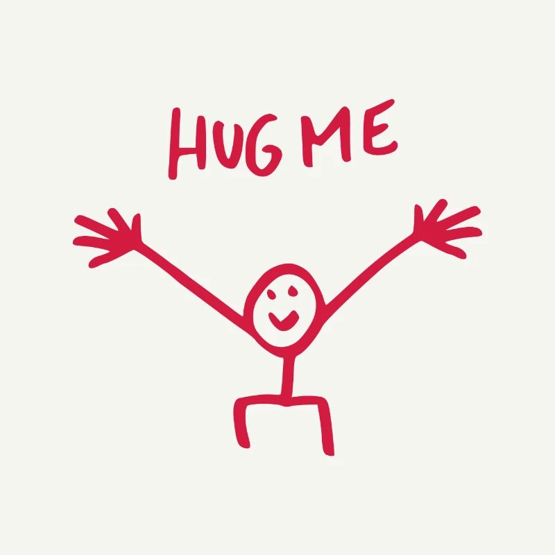 Umarme mich Umarmung Strichmännchen Geschenk