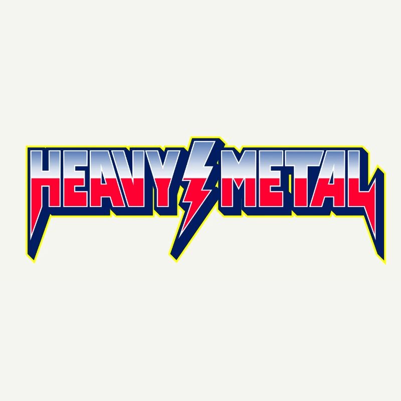 Logo de type 3D Heavy Metal avec éclairs