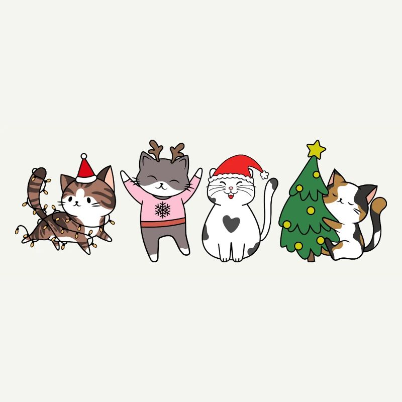 Chat à Noël
