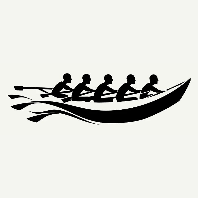Look de dessin animé de l’équipe d’aviron