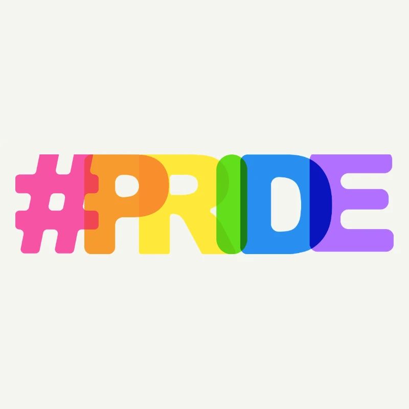 Pride Hashtag Regenbogenstil