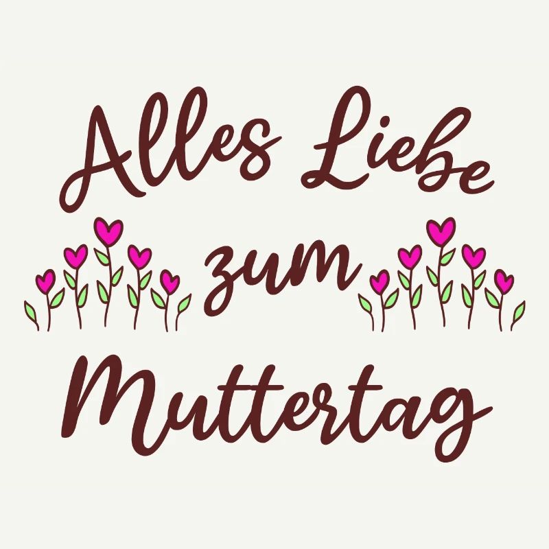 Alles Liebe zum Muttertag - Herzblumen Mama Mutter