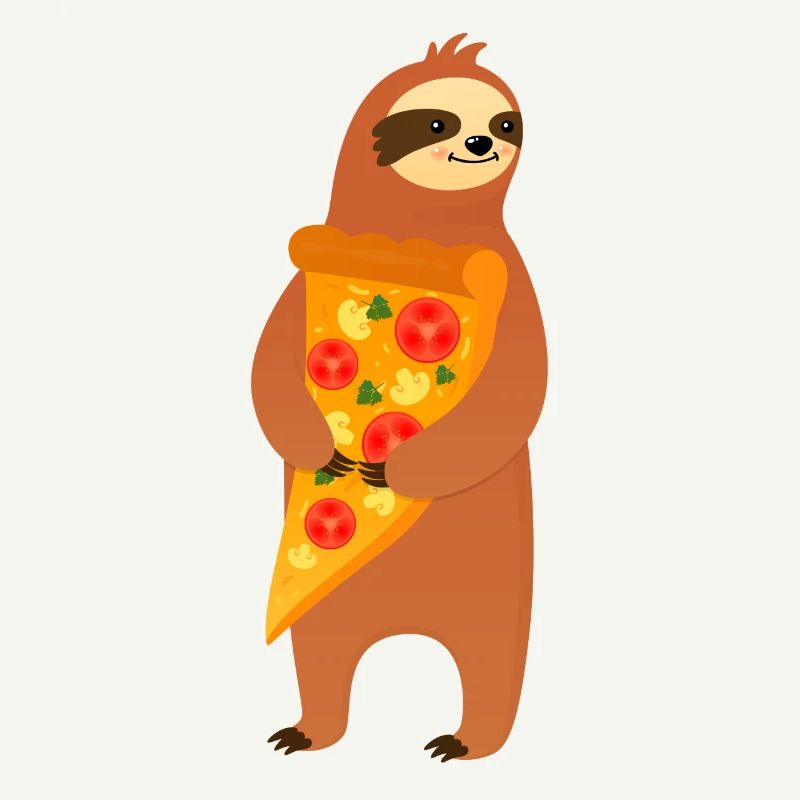Sloth With Pizza Slice