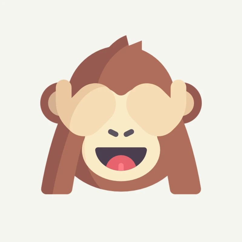 émoticône de singe mignon