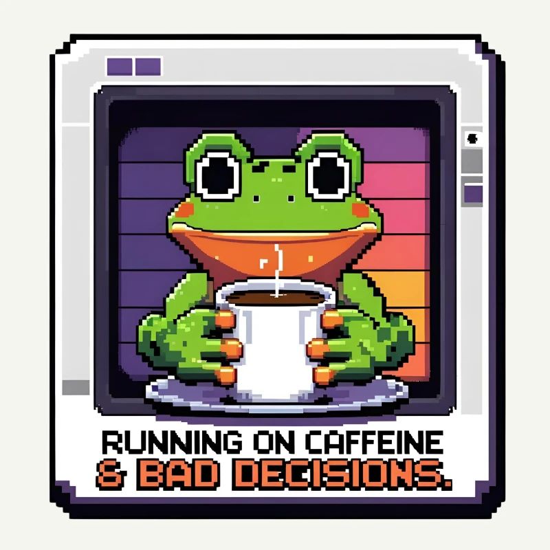 Running on Caffeine and Bad Decisions – Pixel Frog