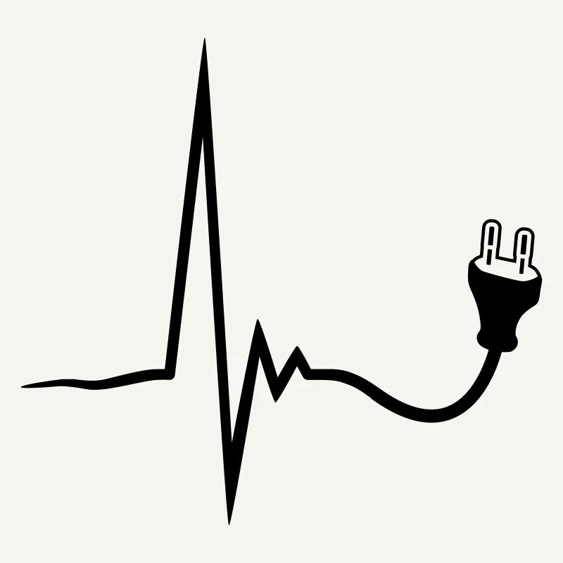 heartbeat current line plug power socket connect p